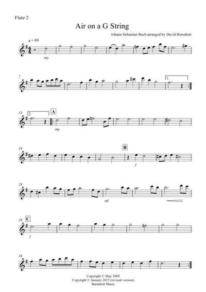 Air on a G String for Flute Quartet image number null