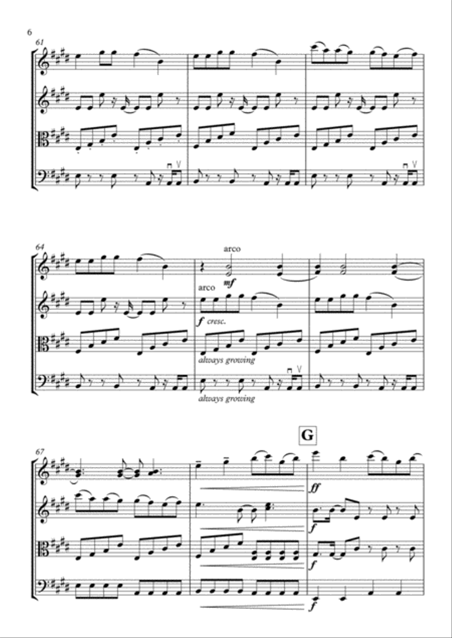 Cheerleader String Quartet scores gallery preview page 6