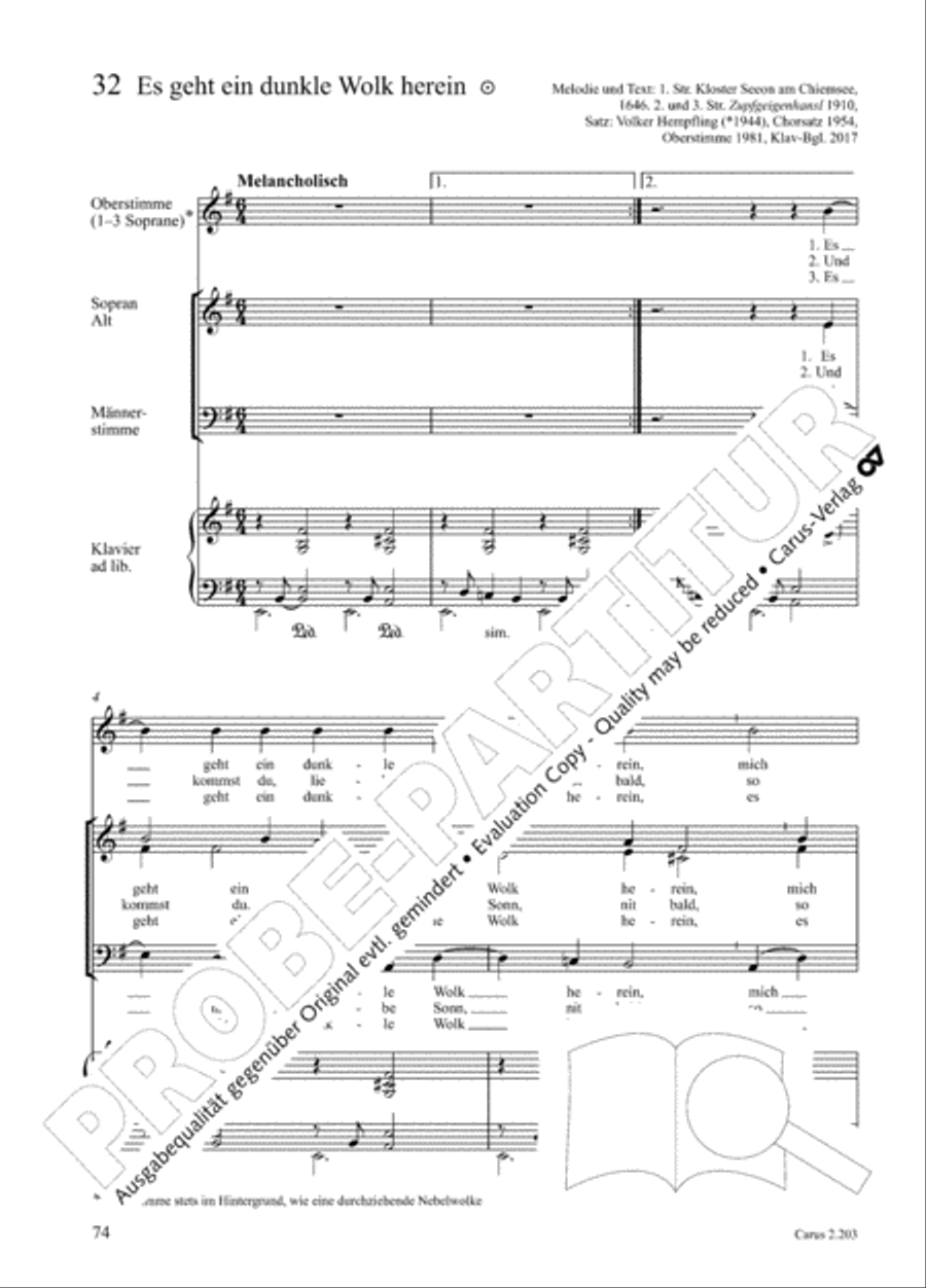 Loreley. Folk songs for choir (Loreley. Volkslieder fur Chor) Choir scores gallery preview page 81