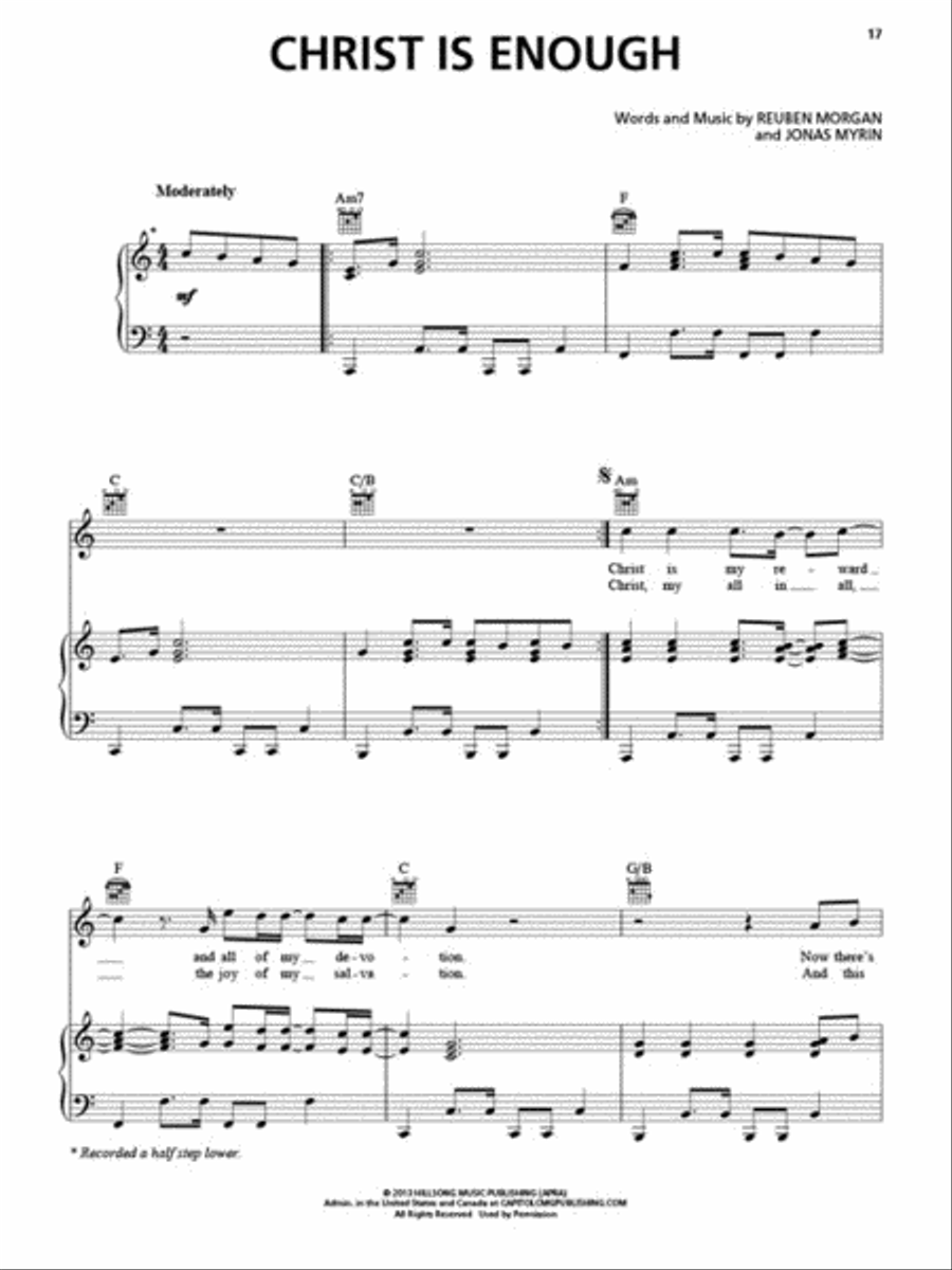 Hillsong Modern Worship Hits Piano, Vocal, Guitar scores gallery preview page 5