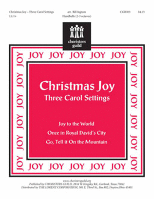 Book cover for Christmas Joy: Three Carol Settings