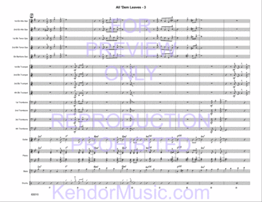 All 'Dem Leaves All 'Dem Leaves Jazz Ensemble scores gallery preview page 5