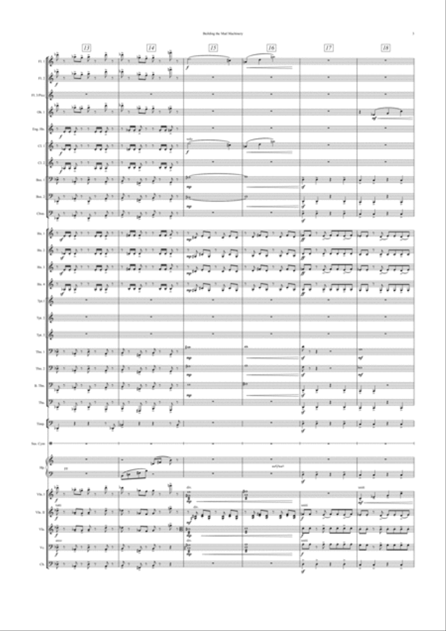Building the Mad Machinery - Study Score Full Orchestra scores gallery preview page 5