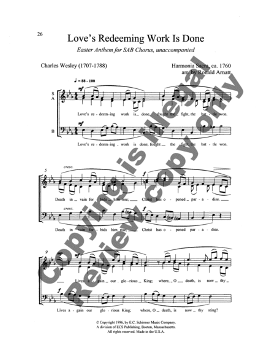 Somerset Anthem Books, Volume II (Easter) 3-Part scores gallery preview page 12