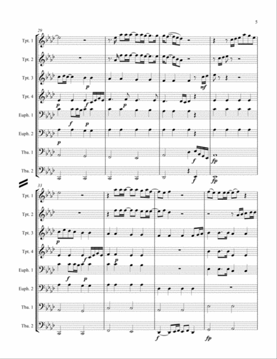 You're The Inspiration You're The Inspiration Brass Ensemble scores gallery preview page 5