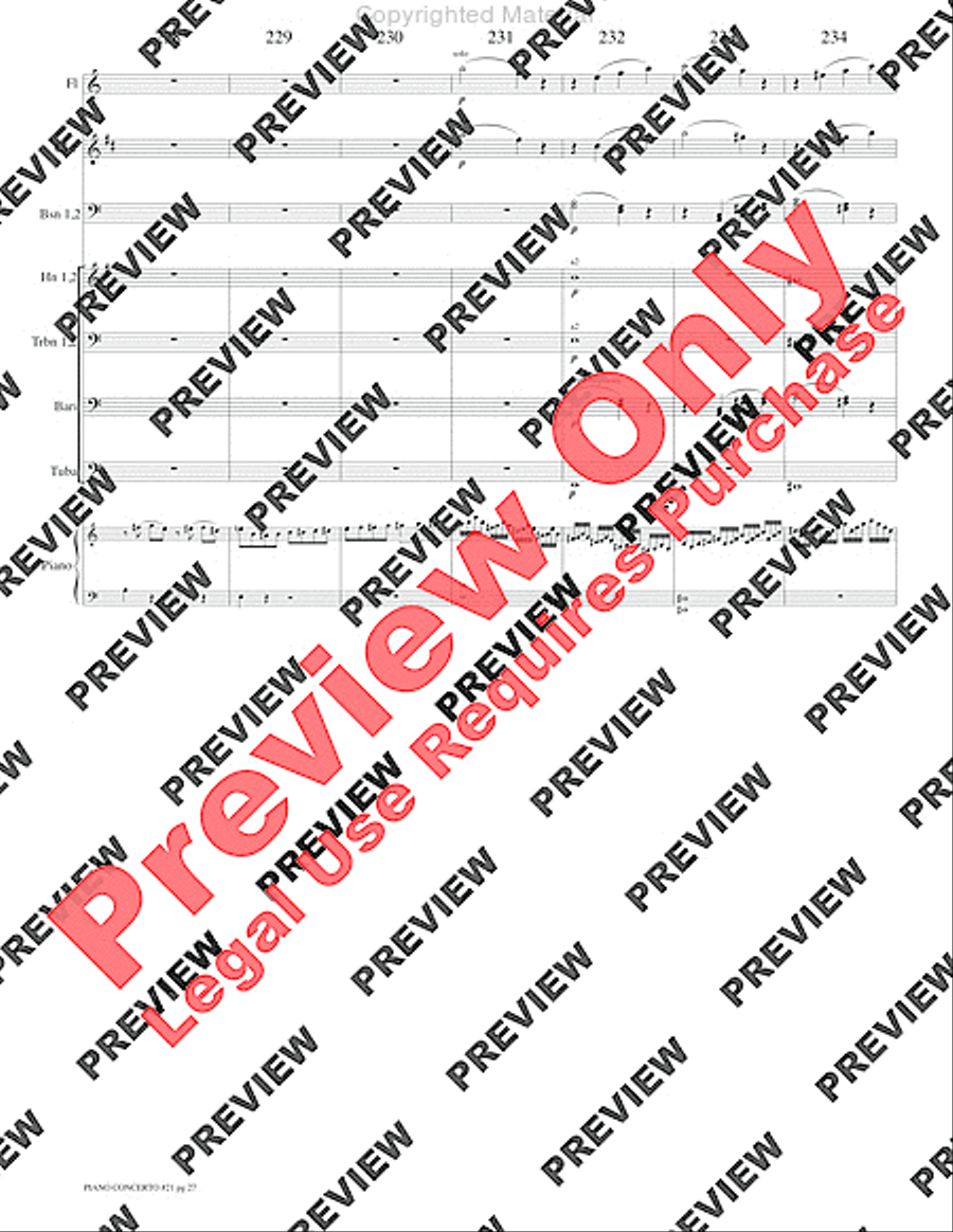 Piano Concerto No. 21, K. 467 (Movement I) Concert Band scores gallery preview page 30