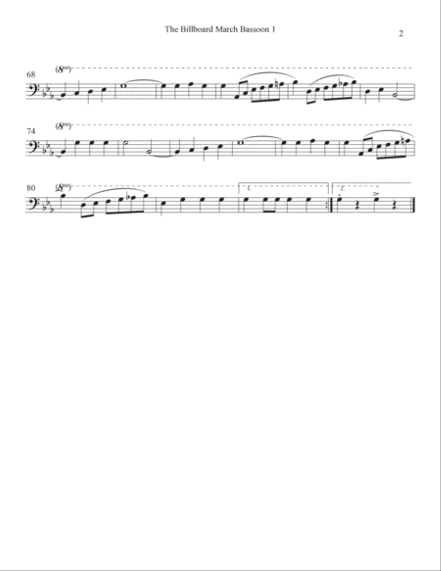 Billboard March for bassoon quartet Billboard March for bassoon quartet Woodwind Quartet scores gallery preview page 5