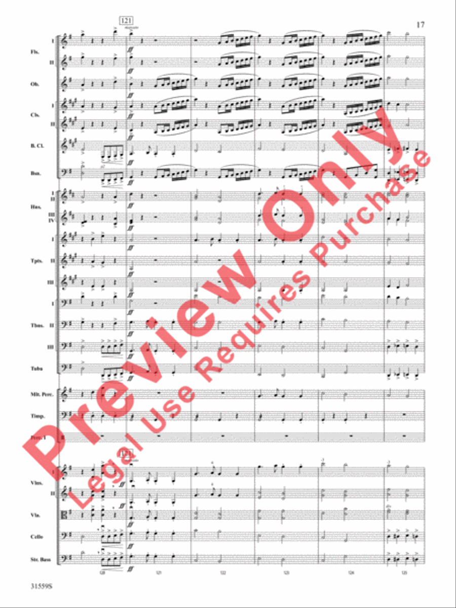 Variations on a Theme by Haydn (score only) Full Orchestra scores gallery preview page 18