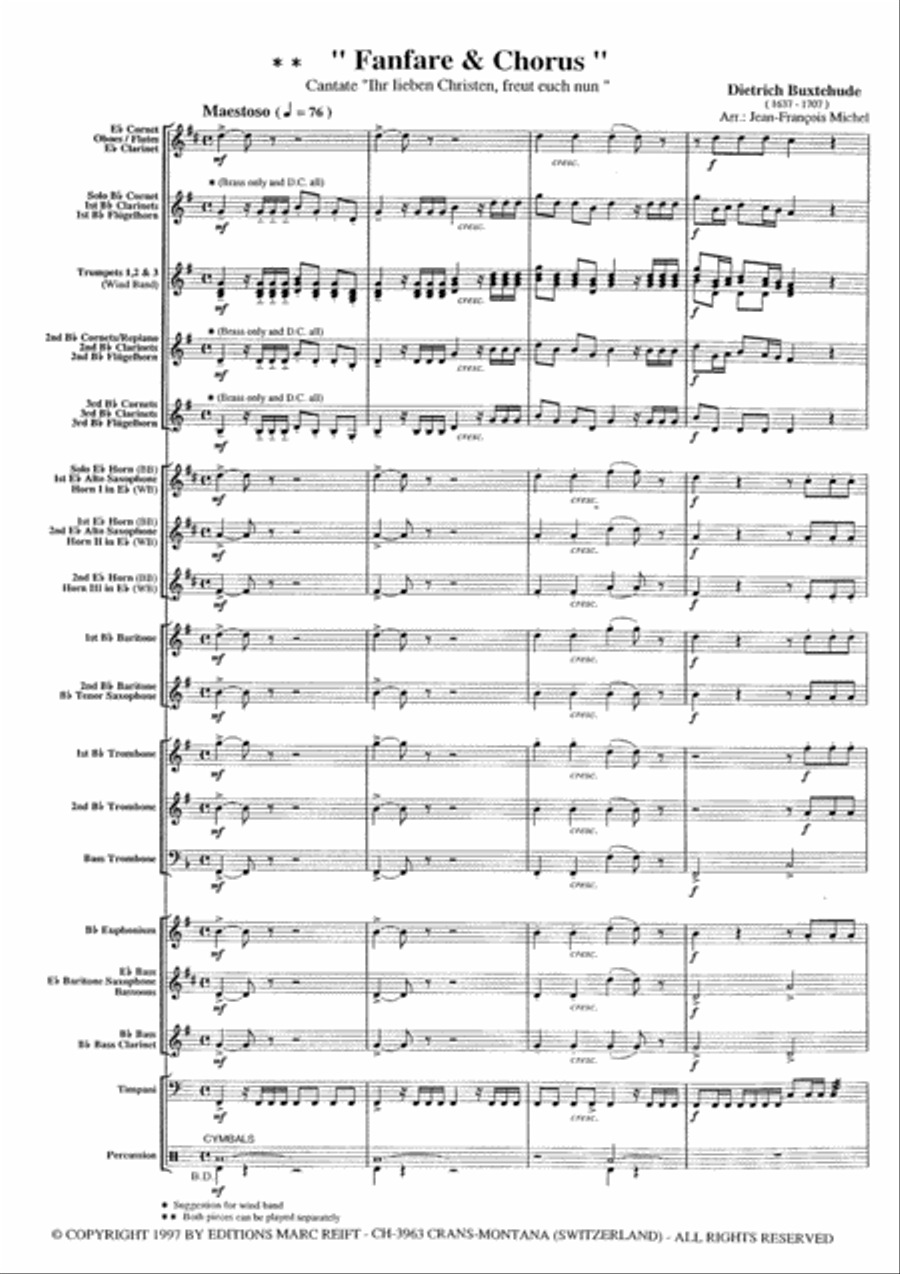 Fanfare & Chorus / La Mourisque Brass Band scores gallery preview page 4