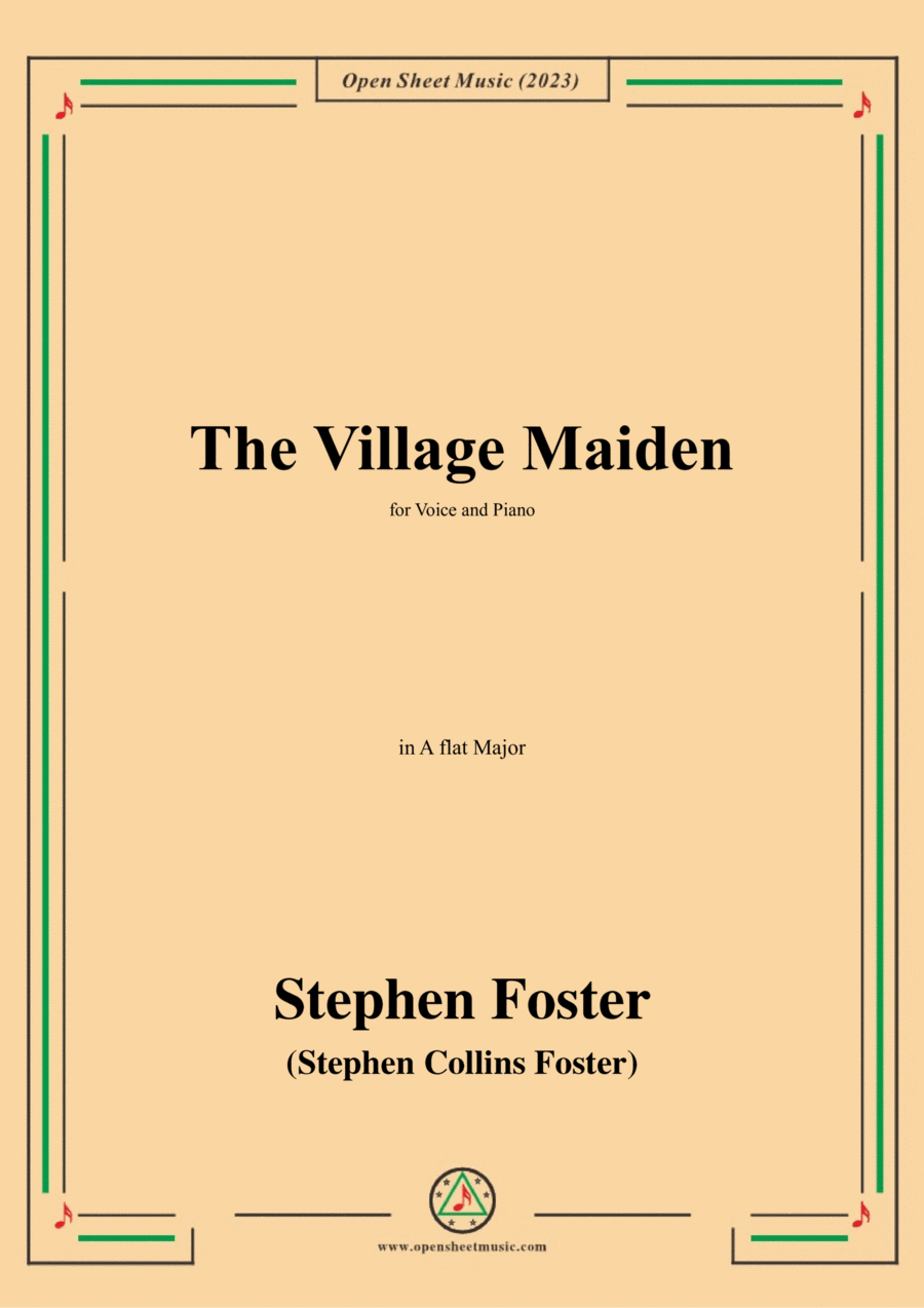 S. Foster-The Village Maiden,in A flat Major Voice scores gallery preview page 1
