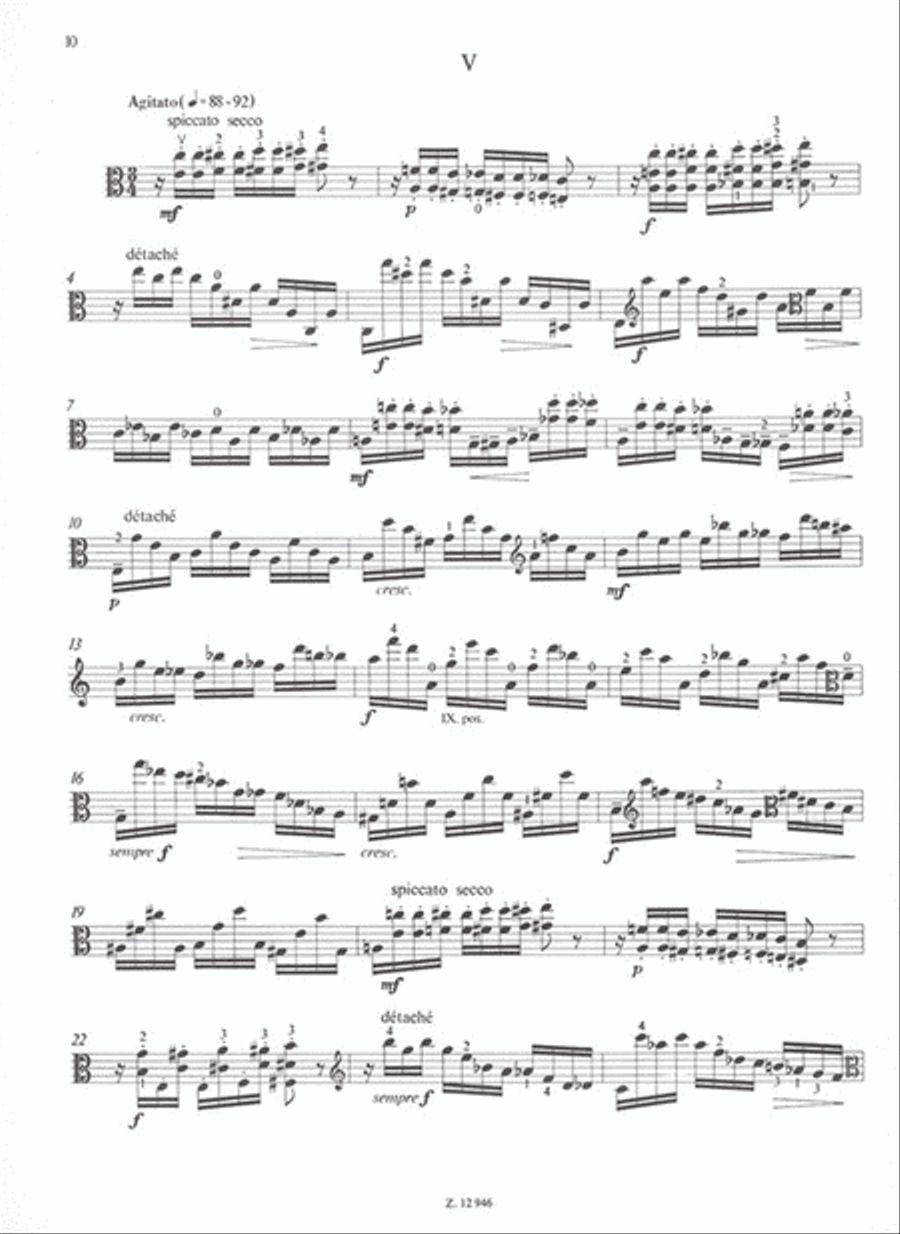 Fünf Etüden Viola Solo scores gallery preview page 3