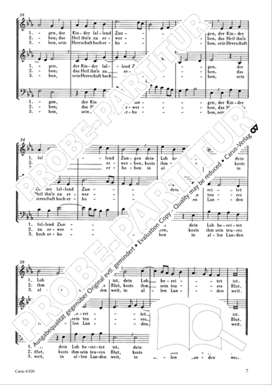 Calvisius: Tricinia. Psalmen und Motetten zu drei Stimmen Choir scores gallery preview page 8