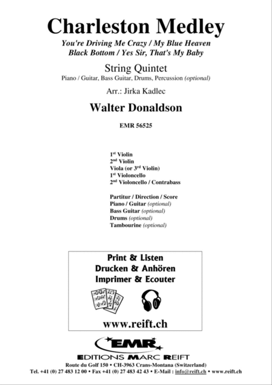 Charleston Medley Charleston Medley String Quintet scores gallery preview page 2