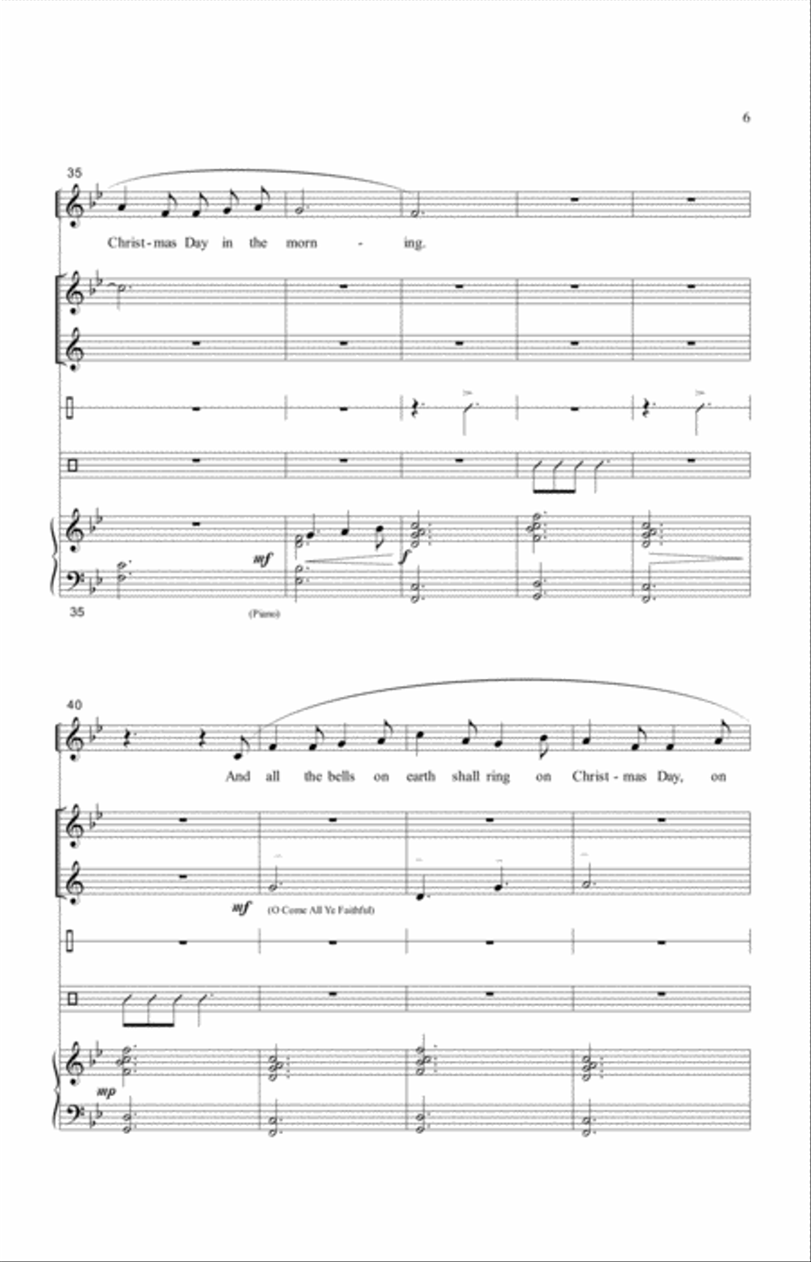 I Saw Three Ships Unison Choir scores gallery preview page 5