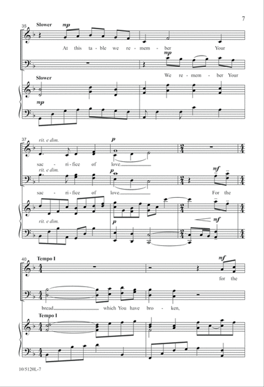At This Table We Remember 4-Part scores gallery preview page 7