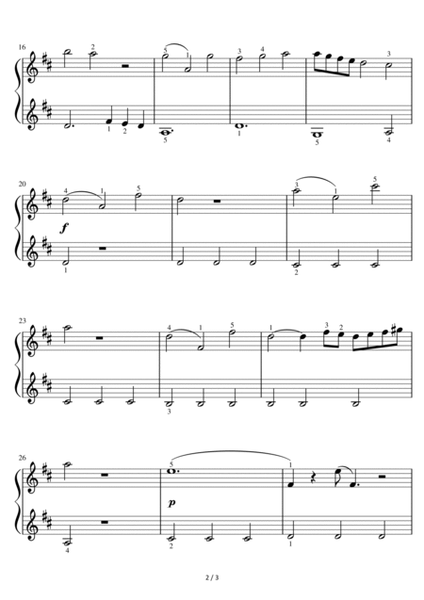 Symphony No. 6 in D Major "Morning" (EASY PIANO) I. Adagio – Allegro (Hob. I:6) [Joseph Haydn] image number null