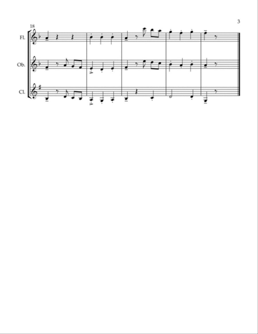 Menuetto Woodwind Trio scores gallery preview page 3