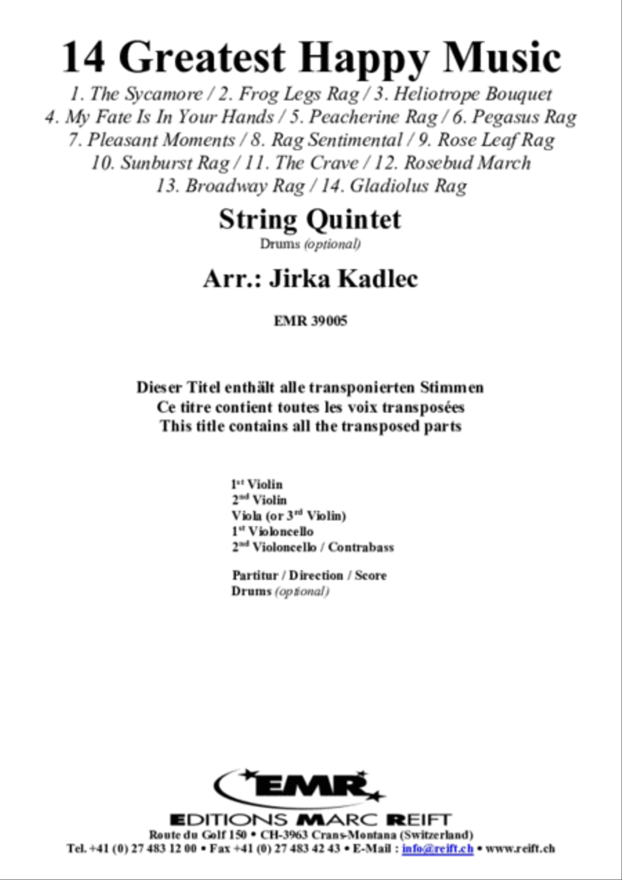 14 Greatest Happy Music 14 Greatest Happy Music String Quintet scores gallery preview page 2