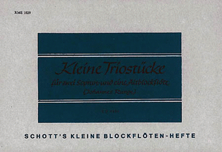 Book cover for Kleine Triostucke (Little Trio Pieces)