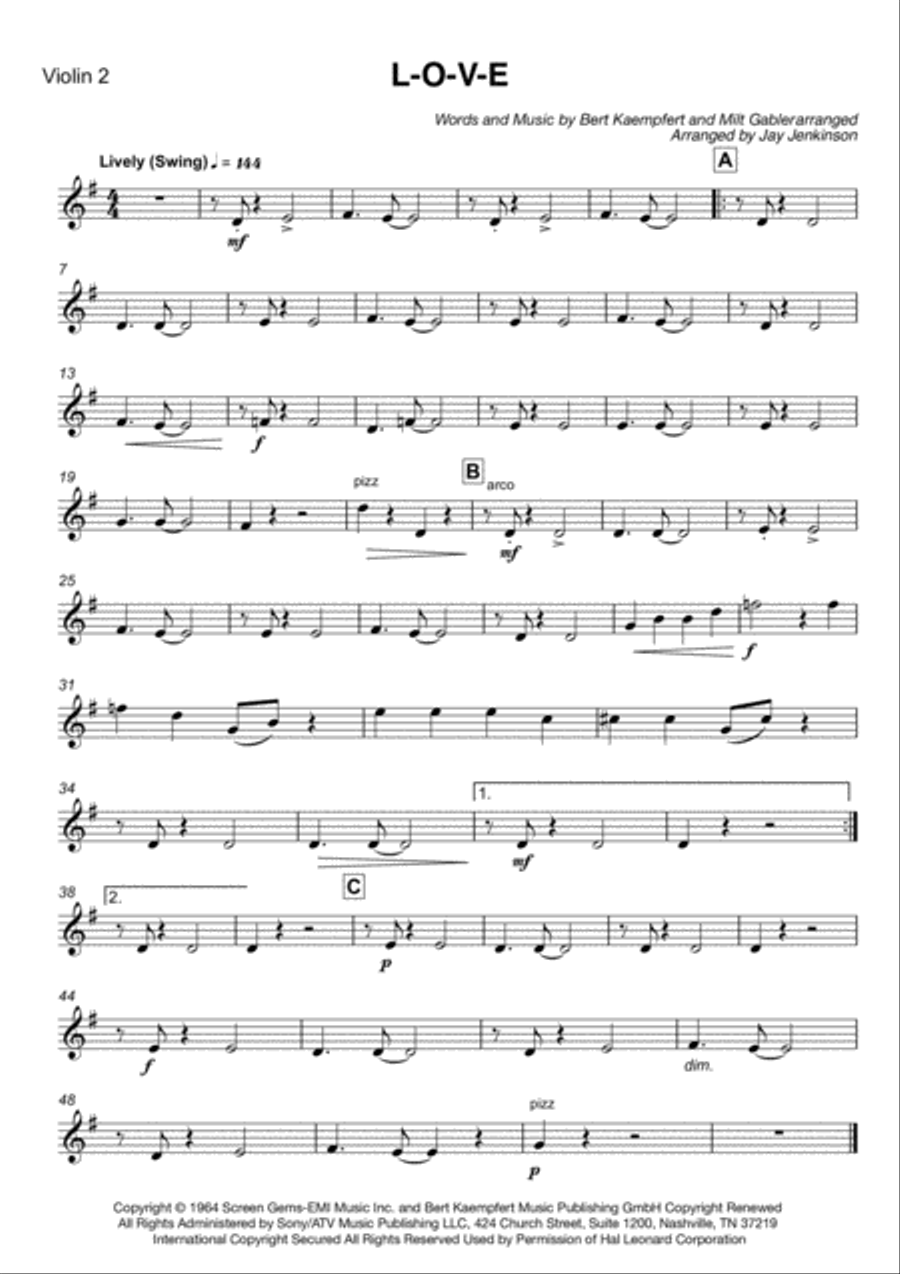L-O-V-E String Quartet scores gallery preview page 3