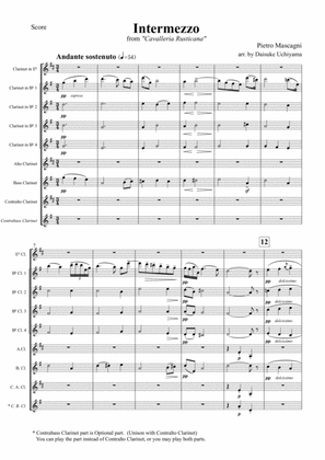 Intermezzo from "Cavalleria Rusticana" (Clarinet Choir)