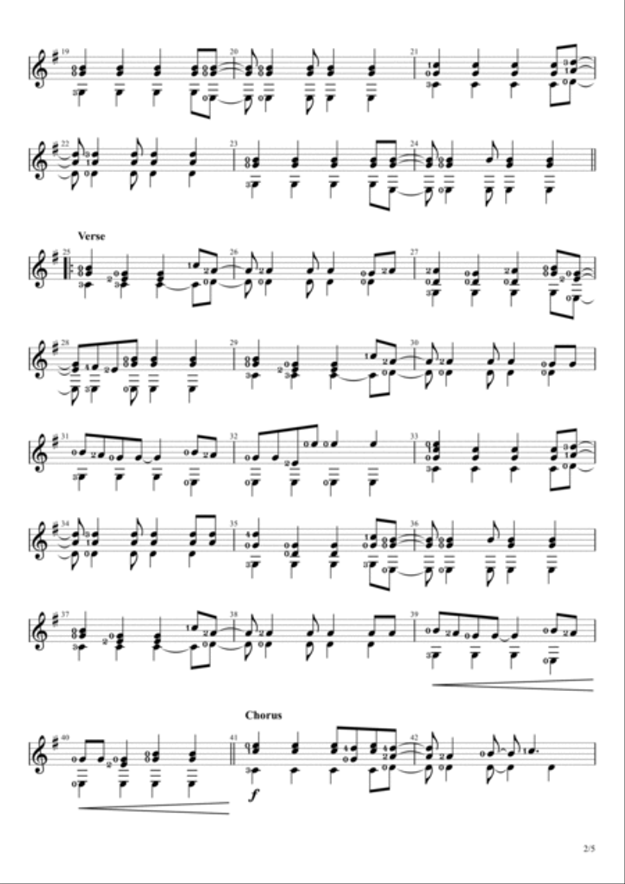 Viva La Vida Viva La Vida Acoustic Guitar scores gallery preview page 2