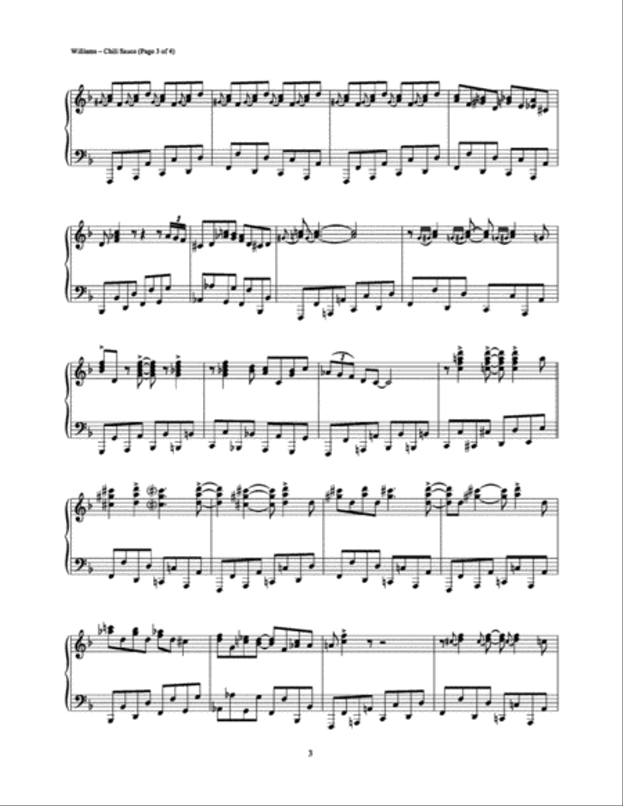 Chili Sauce Chili Sauce Piano Solo scores gallery preview page 3