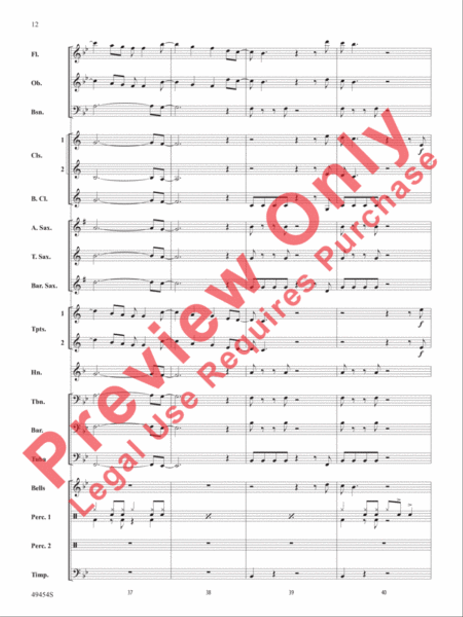 Like I Love Country Music Concert Band scores gallery preview page 13
