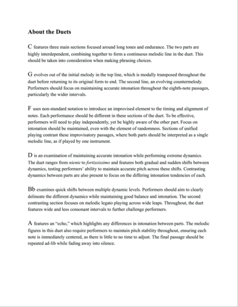 Modal Duets for the Study of Intonation w/ Drones Score and Parts scores gallery preview page 6