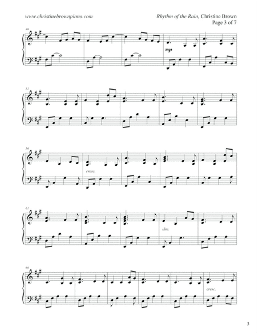 Solo Piano - SOUVENIRS Songbook - Christine Brown Piano Solo scores gallery preview page 5