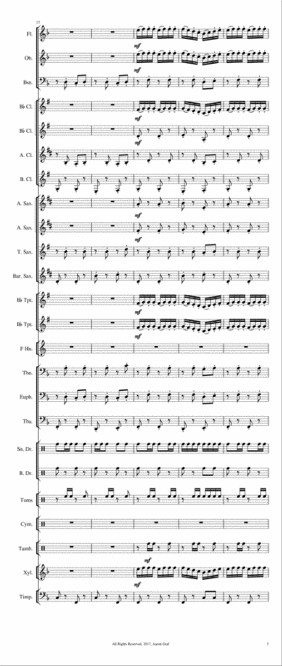 Bluebonnet Hoedown Concert Band scores gallery preview page 5