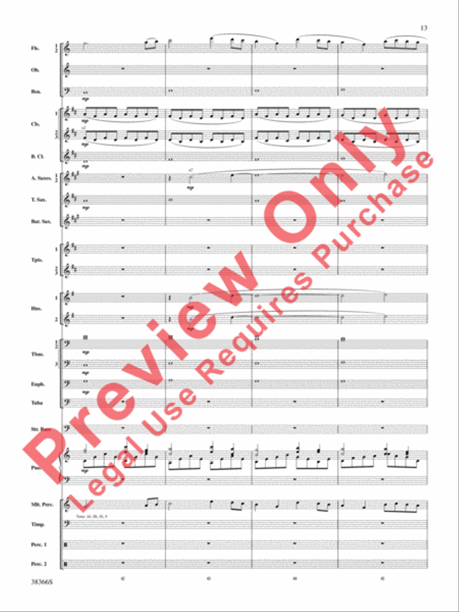 October Farewell October Farewell Concert Band scores gallery preview page 14