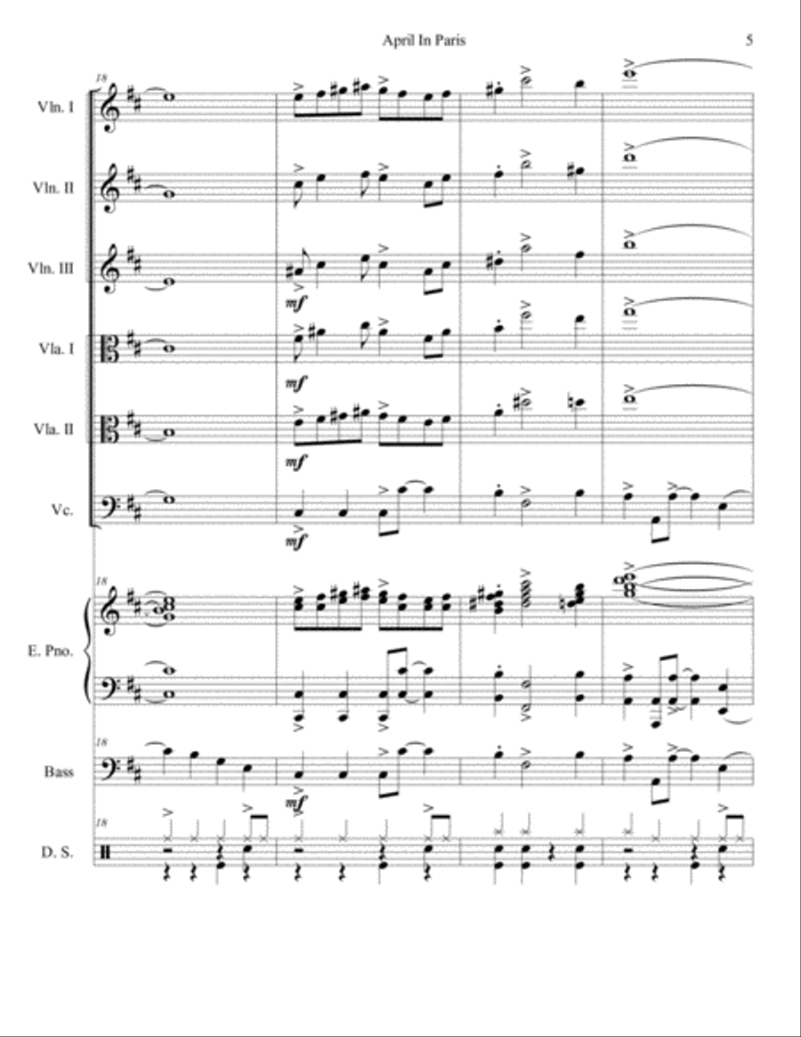 April In Paris Set of Parts scores gallery preview page 5