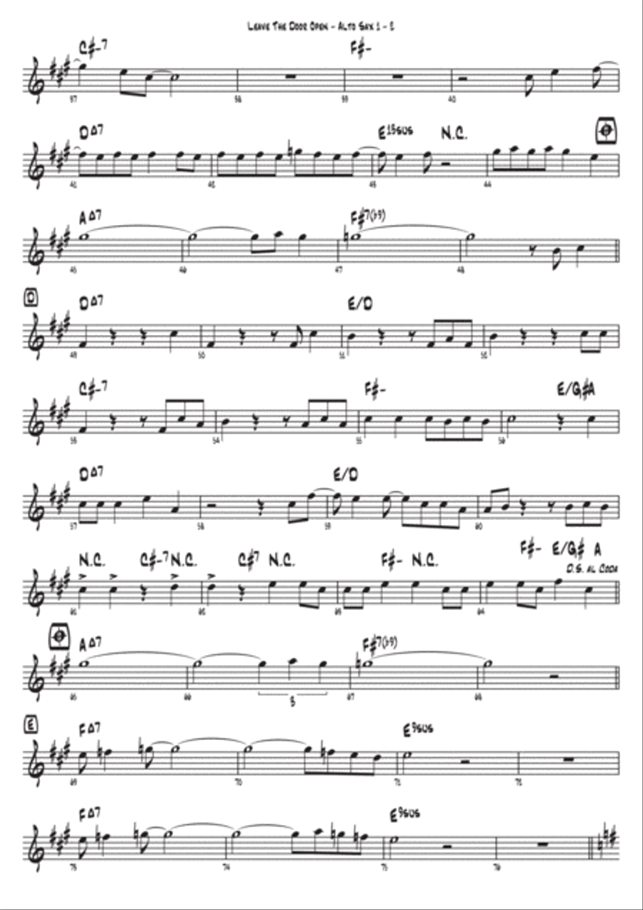 Leave The Door Open Woodwind Duet scores gallery preview page 3