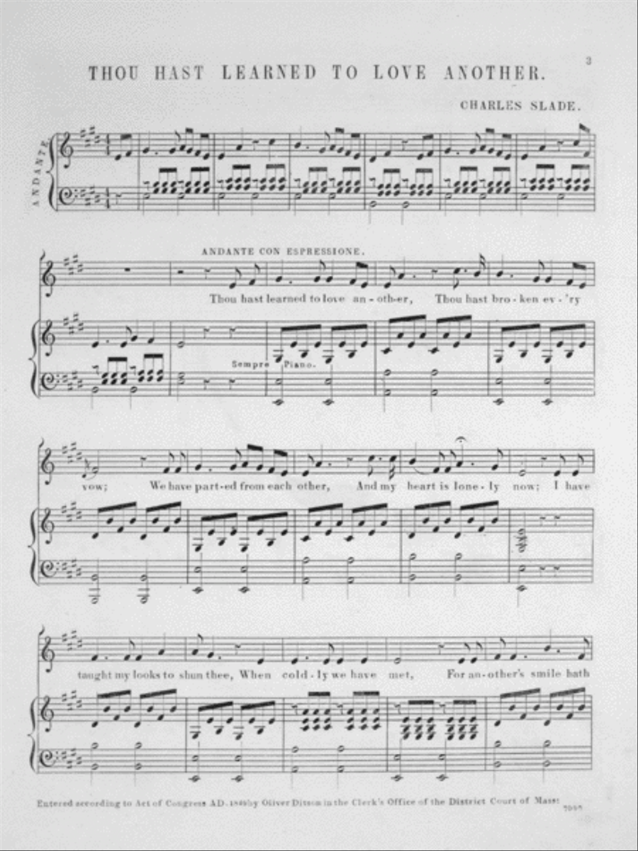 Thou Hast Learned To Love Another, or, Farewell Forever Voice scores gallery preview page 2