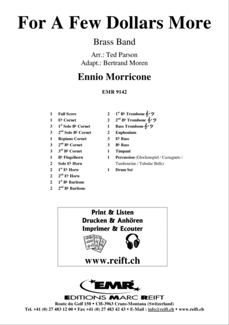 For A Few Dollars More Brass Band scores gallery preview page 2