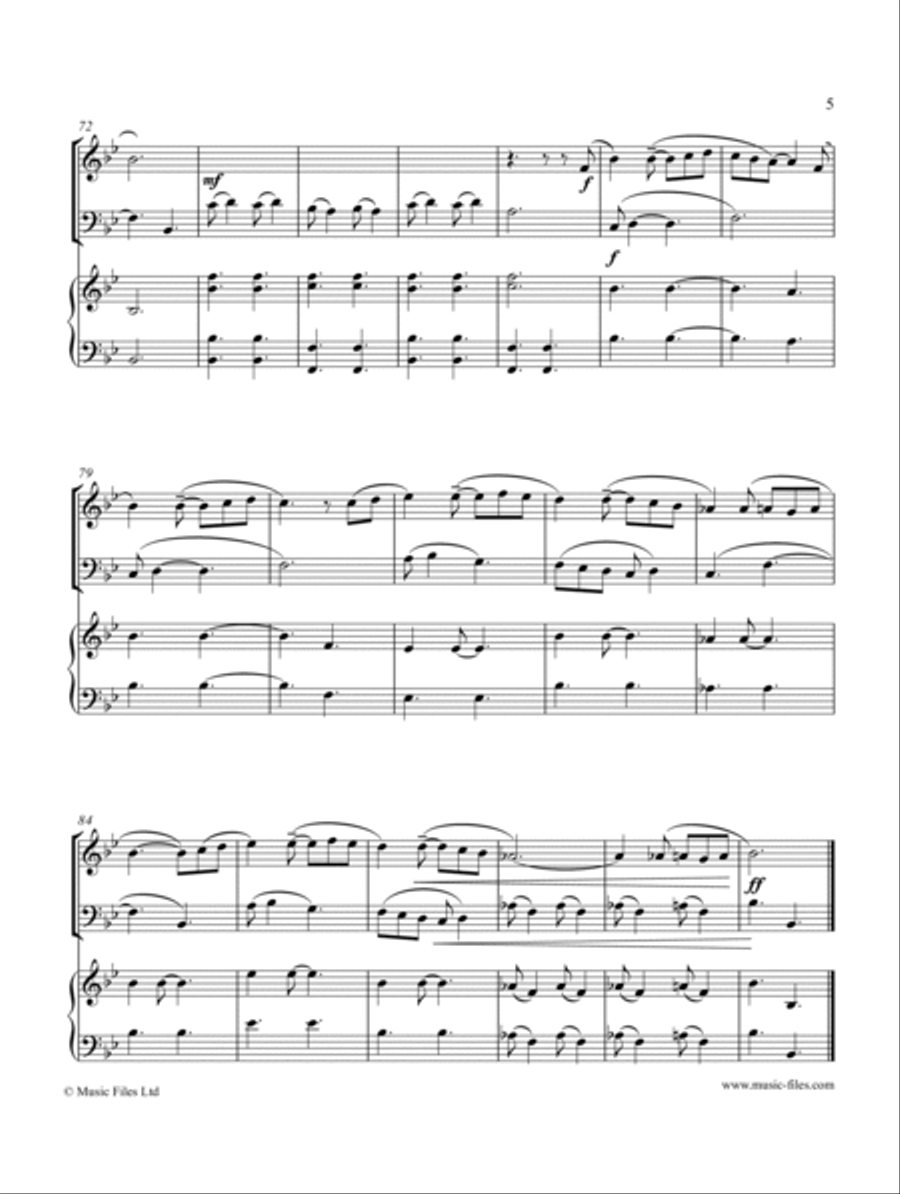 Pleasant Afternoon (Violin, Cello and Piano) Piano Trio scores gallery preview page 5