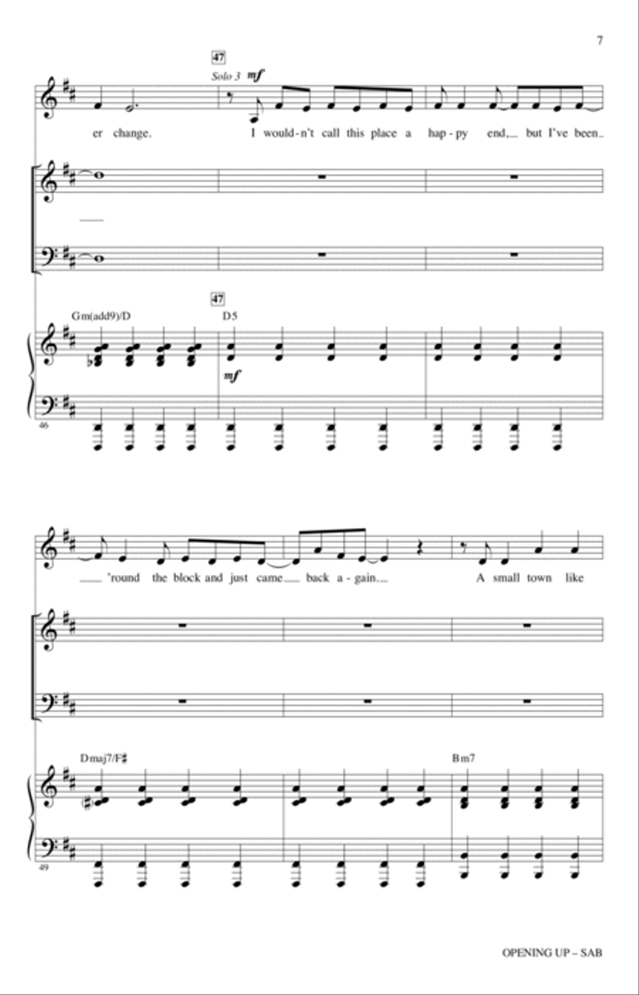 Opening Up (from Waitress The Musical) (arr. Mac Huff) 3-Part scores gallery preview page 6