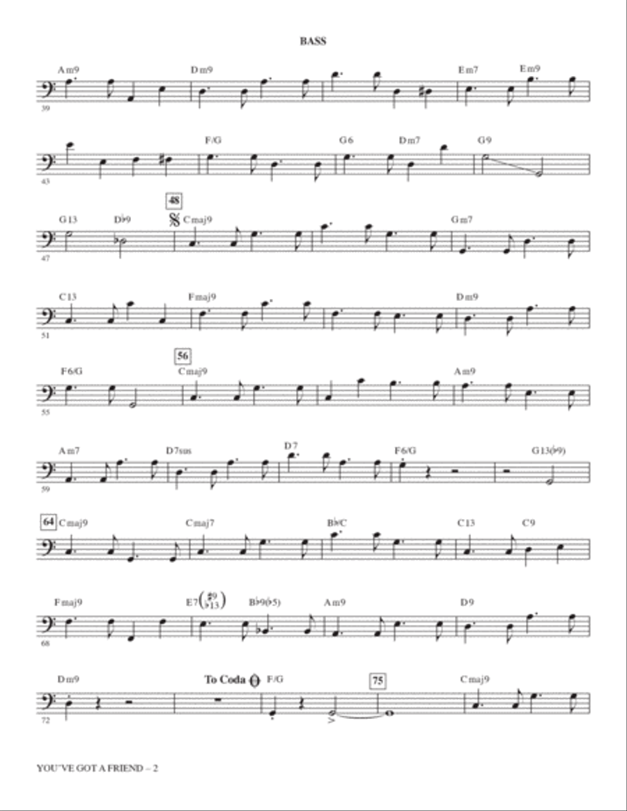You've Got A Friend (arr. Kirby Shaw) - Bass Choir scores gallery preview page 2
