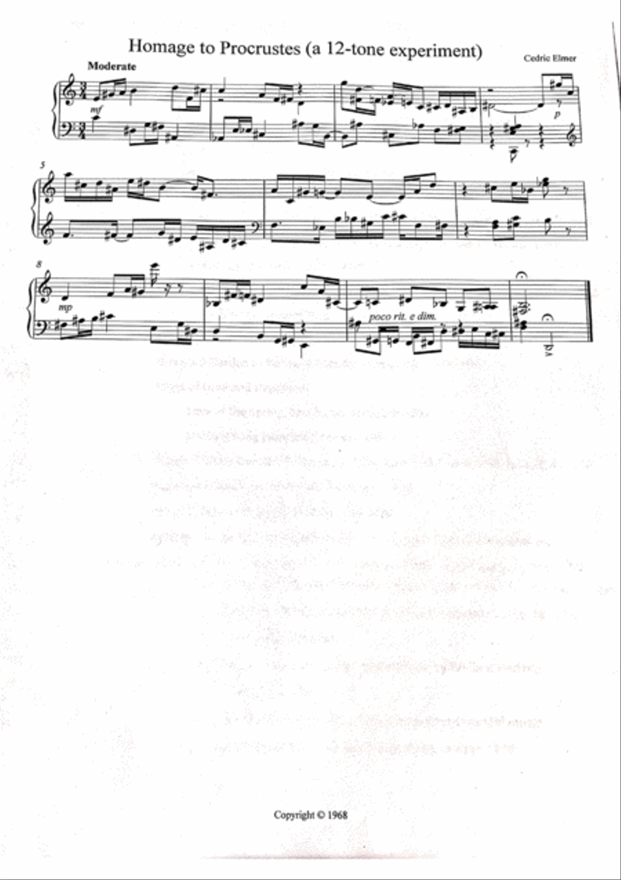 Homage to Procrustes Homage to Procrustes Piano Method scores gallery preview page 1
