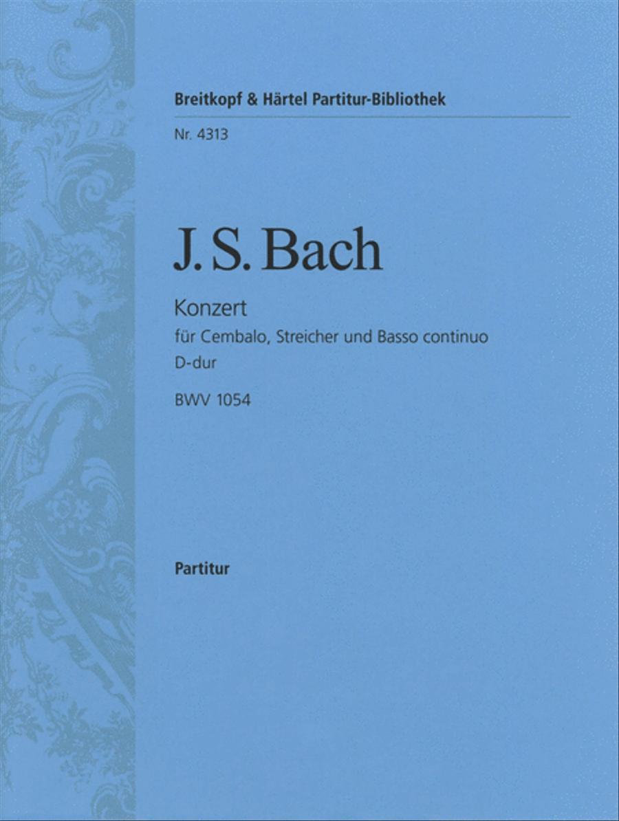 Harpsichord Concerto in D major BWV 1054 Orchestra scores gallery preview page 1