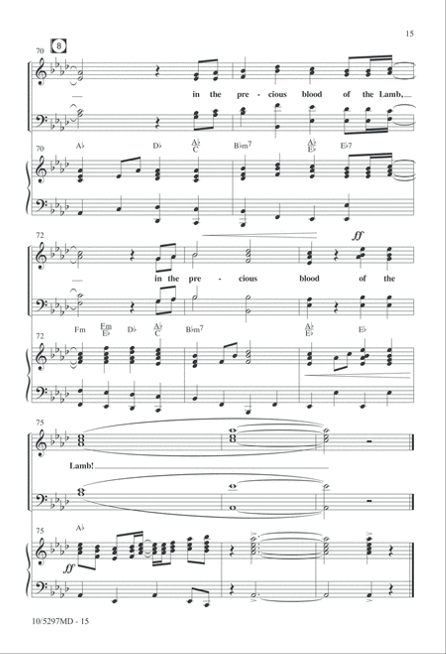 The Blood of Jesus Medley 4-Part scores gallery preview page 15
