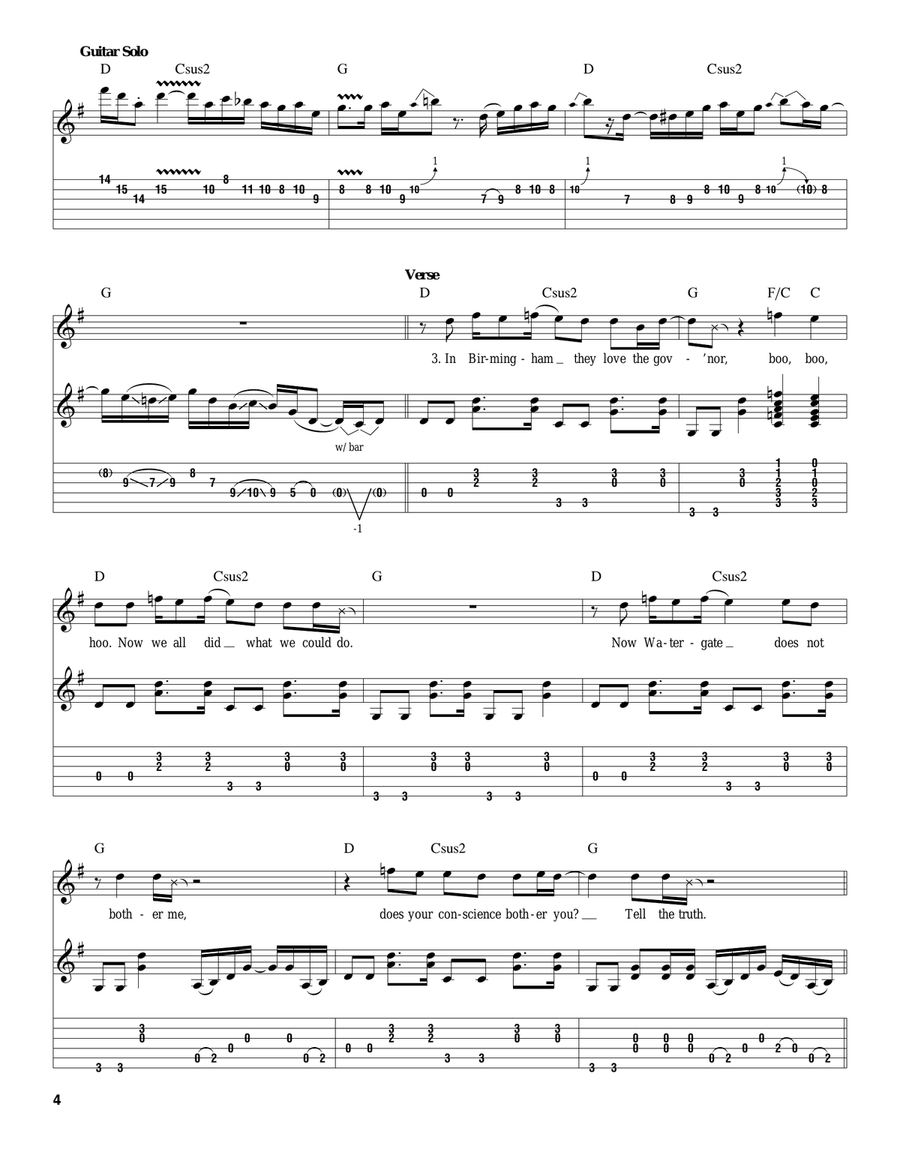 Sweet Home Alabama Sweet Home Alabama Acoustic Guitar scores gallery preview page 4