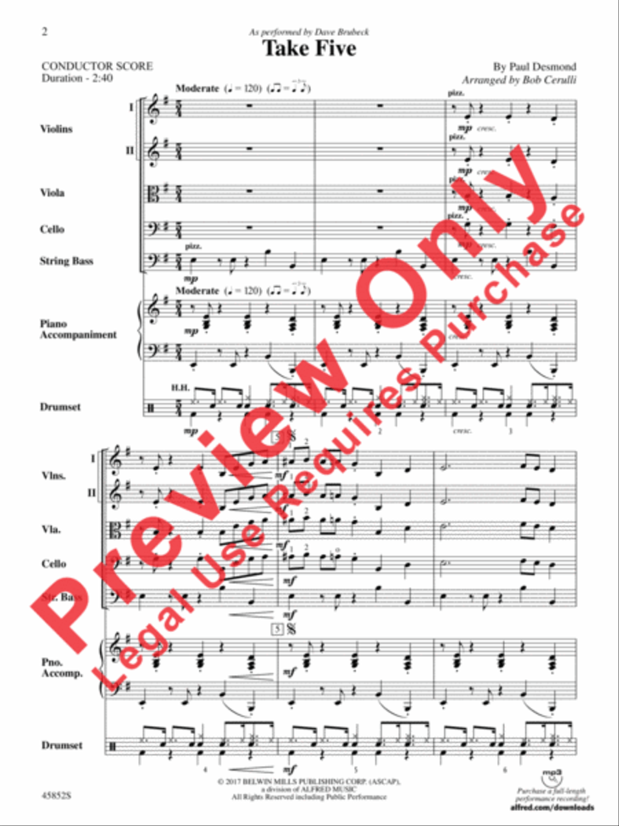 Take Five String Orchestra scores gallery preview page 2