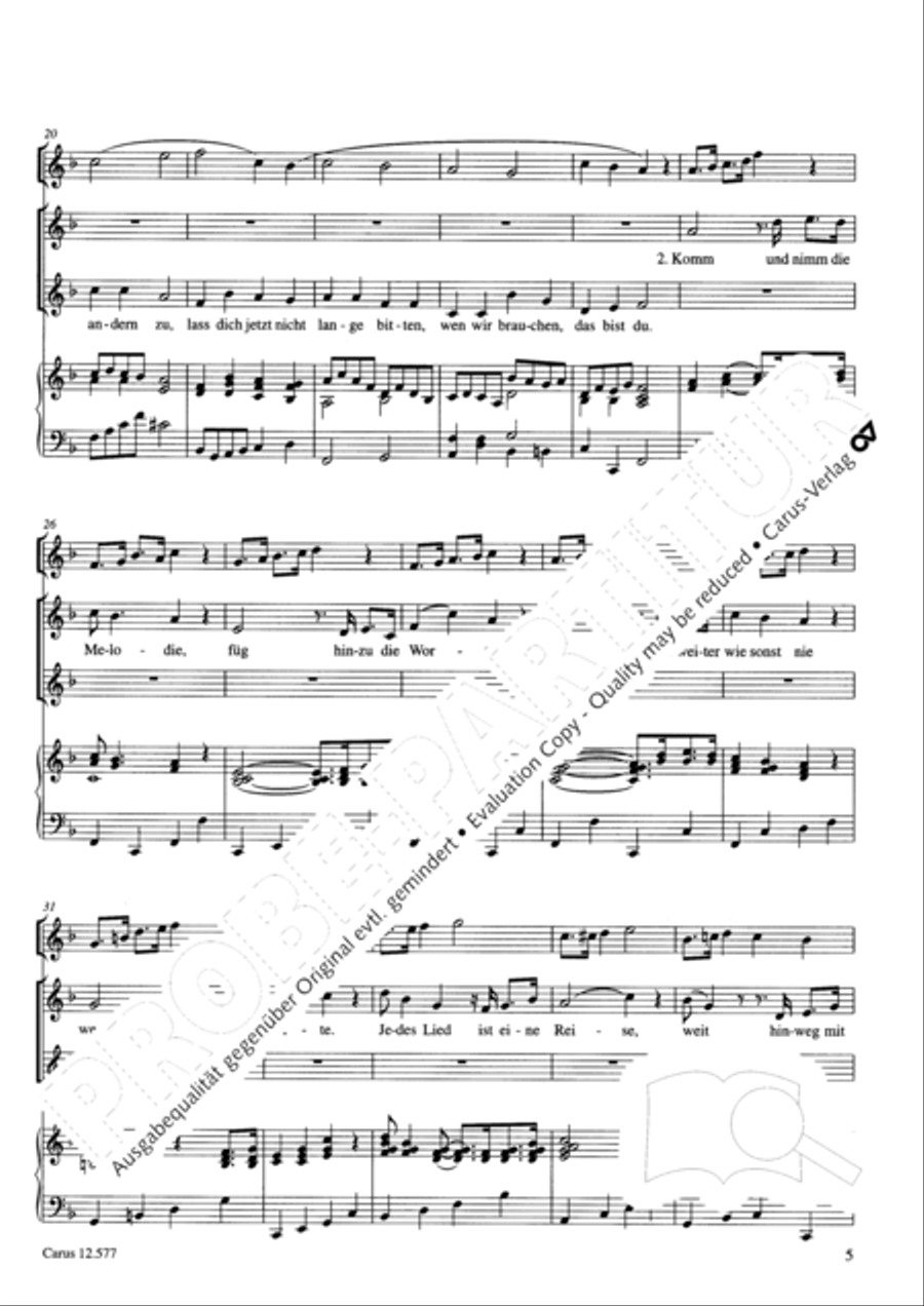 Komm in unsern Kinderchor 2-Part scores gallery preview page 6