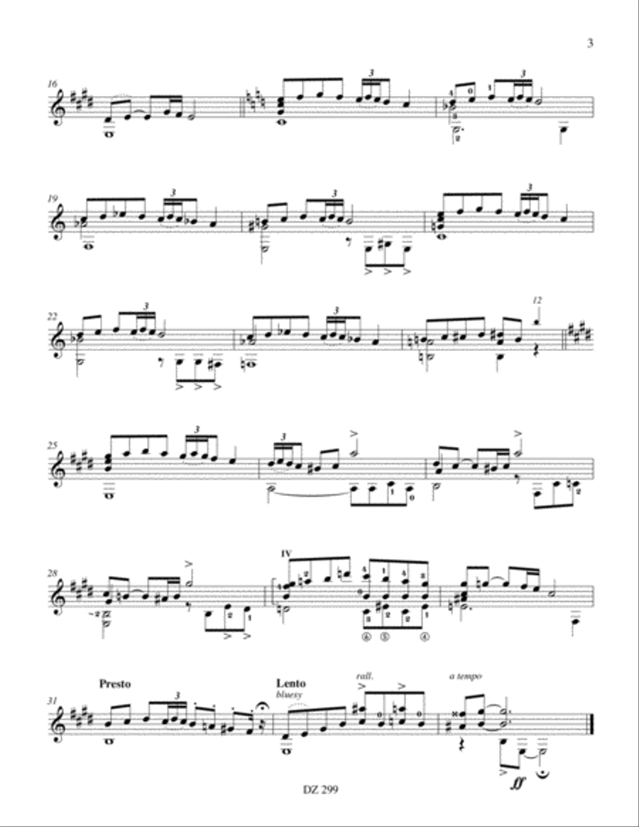 La Genétienne, Deux préludes Classical Guitar scores gallery preview page 3