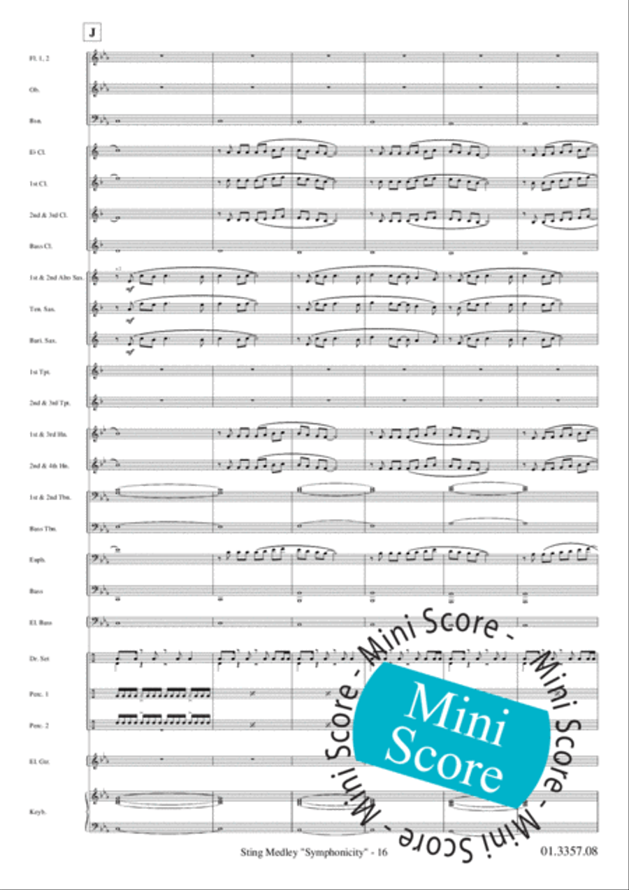 Sting Medley Sting Medley Concert Band scores gallery preview page 20
