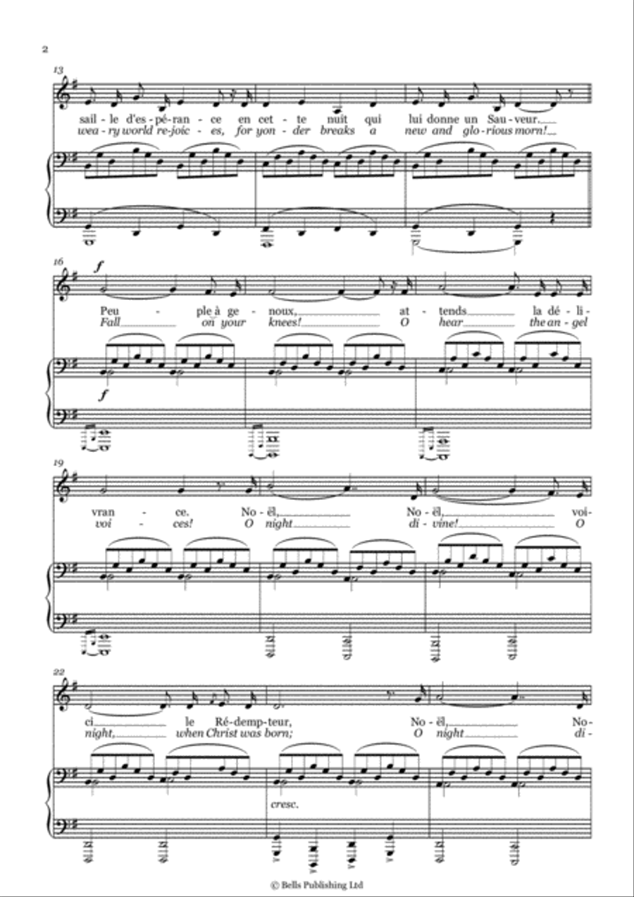 O Holy Night! (G Major) Voice Solo scores gallery preview page 2