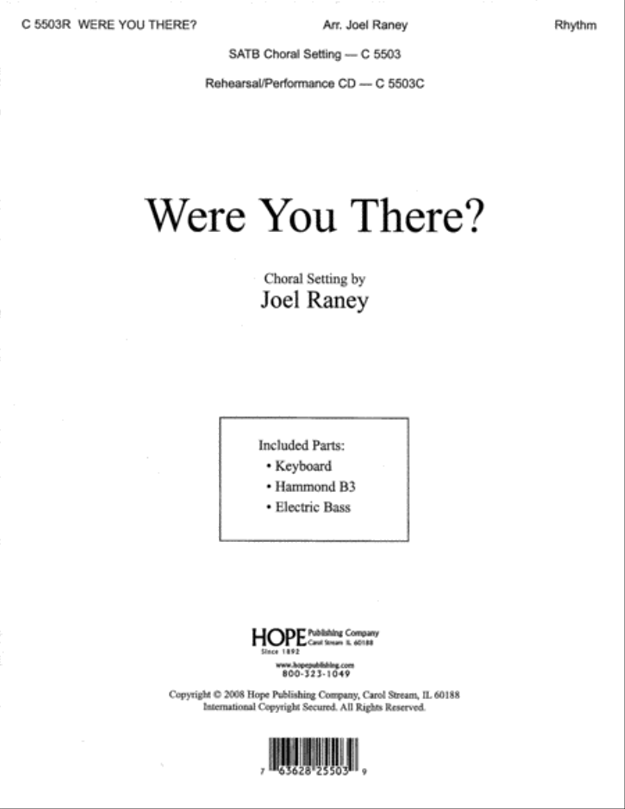 Were You There? Set of Parts scores gallery preview page 1