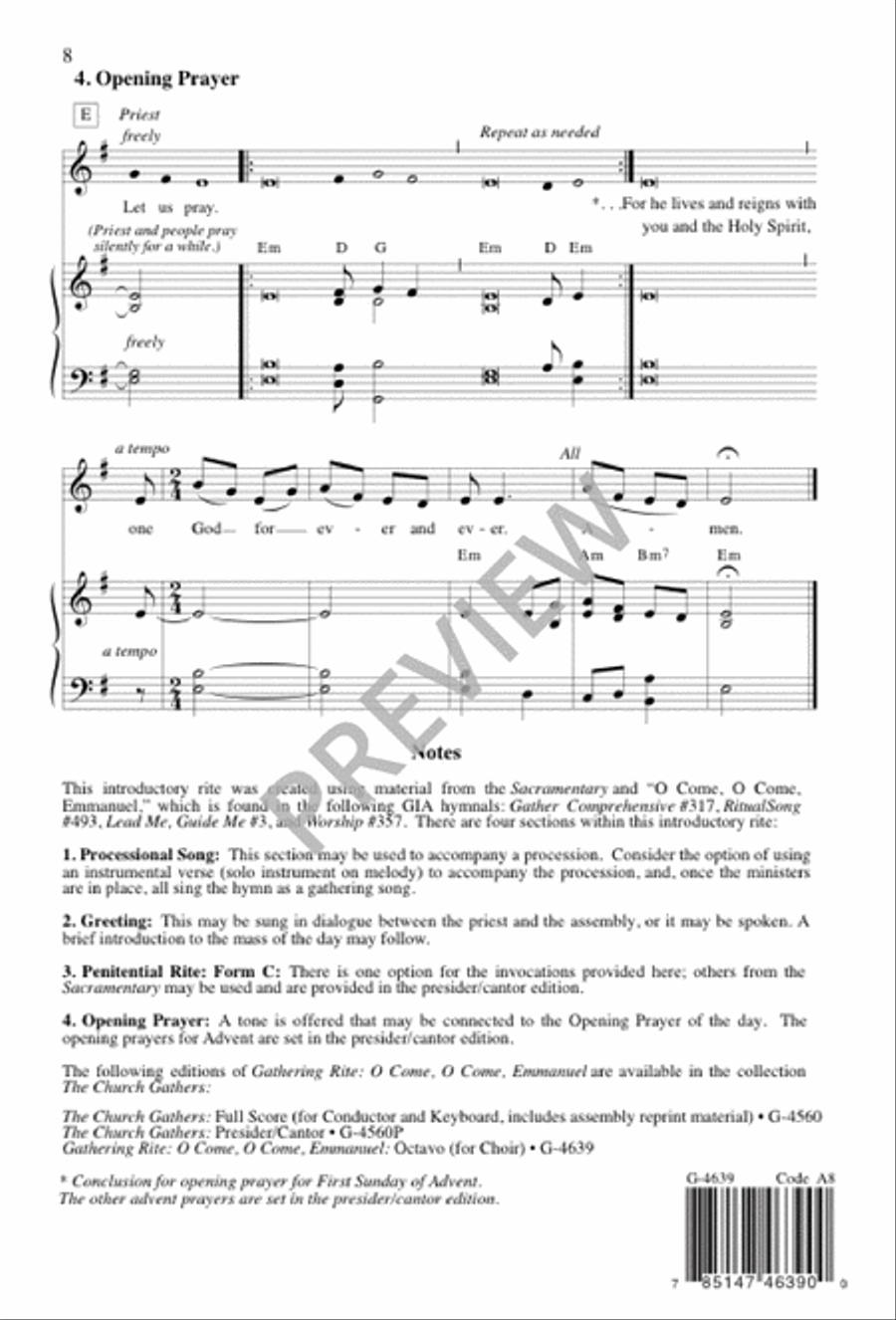 O Come, O Come, Emmanuel 4-Part scores gallery preview page 8